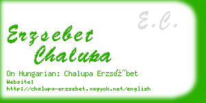 erzsebet chalupa business card